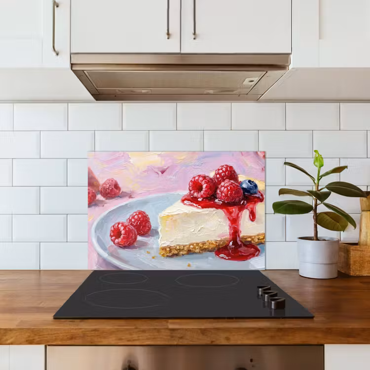 Fond de hotte - Nourriture - Cheesecake - Baies - Abstrait - Rose — 3