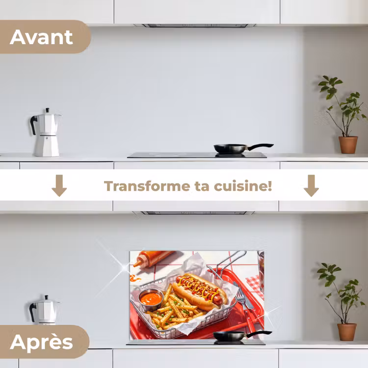Fond de hotte - Nourriture - Hot-dog - Fast-food - Moderne - Rouge — 7