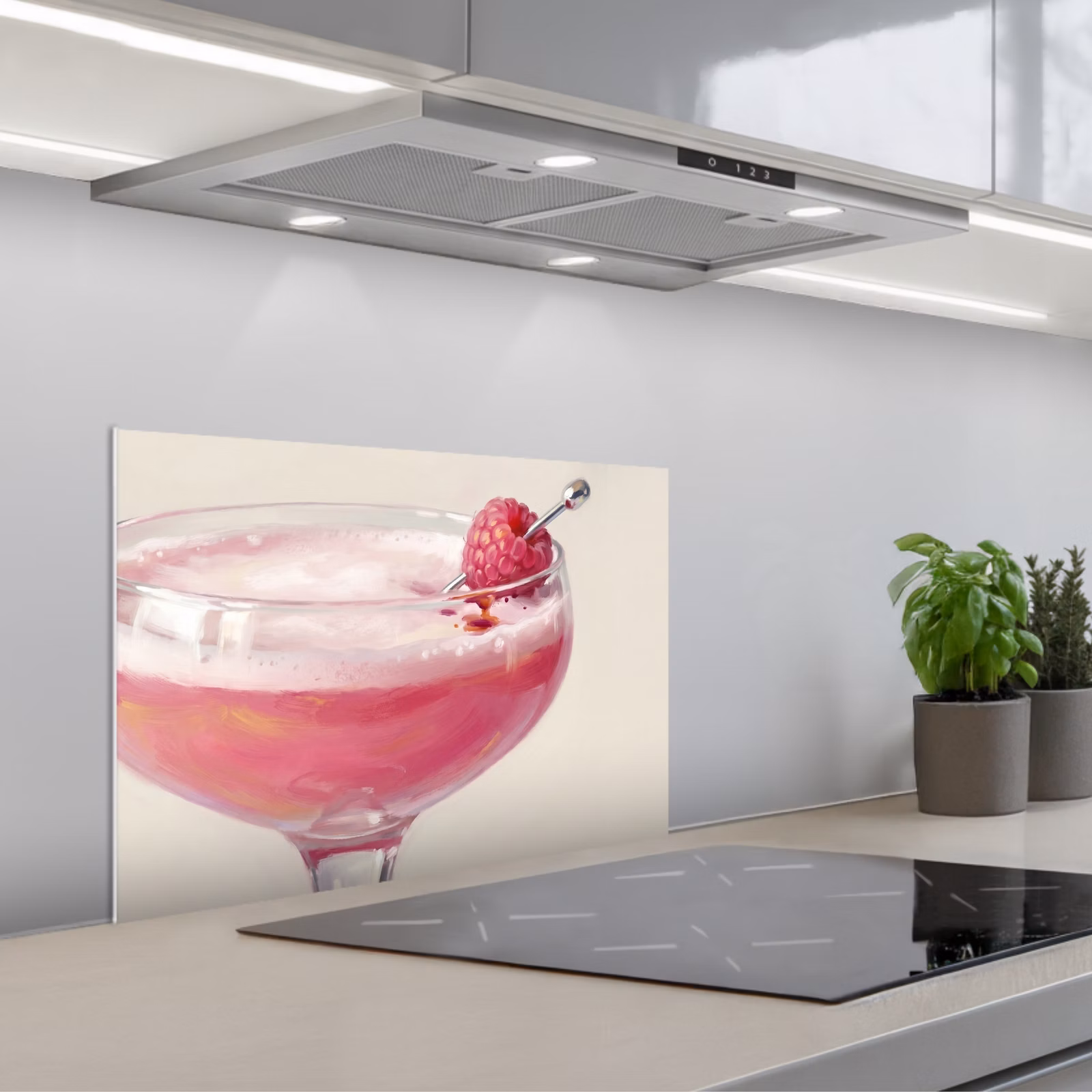 Fond de hotte - Cocktail - Framboise - Boisson - Moderne - Rose — 1