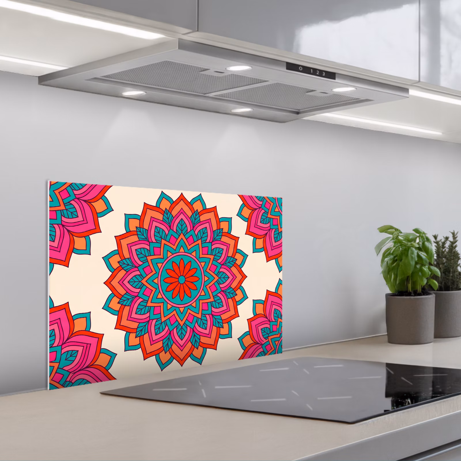 Fond de hotte - Mandala - Motif - Abstrait - Coloré - Moderne — 1