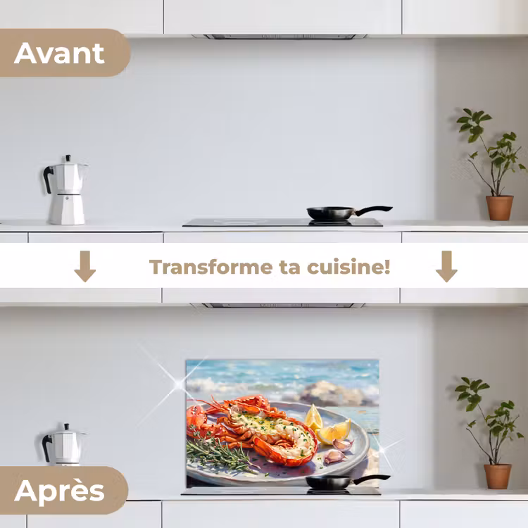 Fond de hotte - Cuisine - Mer - Côte - Moderne - Bleu — 7