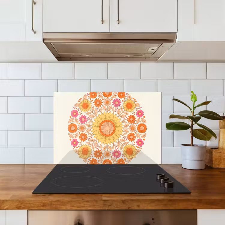 Fond de hotte - Fleurs - Mandala - Motif - Coloré — 3