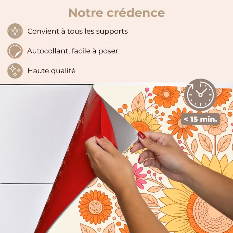 Fond de hotte - Fleurs - Mandala - Motif - Coloré — 4