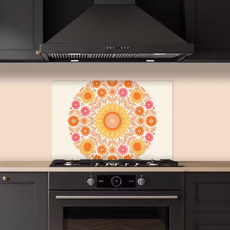 Fond de hotte - Fleurs - Mandala - Motif - Coloré — 5