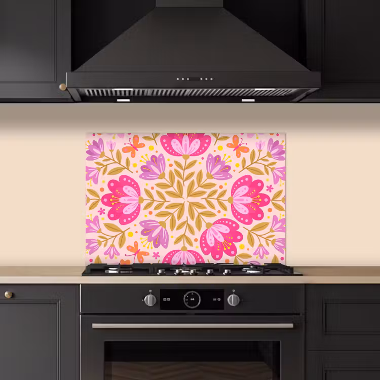 Fond de hotte - Fleurs - Motif - Nature - Abstrait - Rose — 5