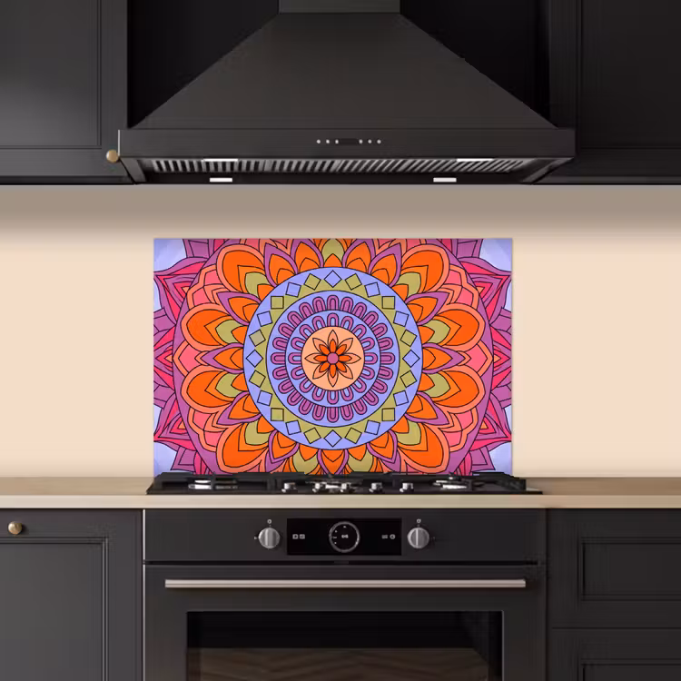 Fond de hotte - Mandala - Cercle - Abstrait - Coloré - Motif — 5