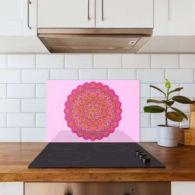 Fond de hotte - Mandala - Cercle - Spirituel - Oriental - Rose — 3