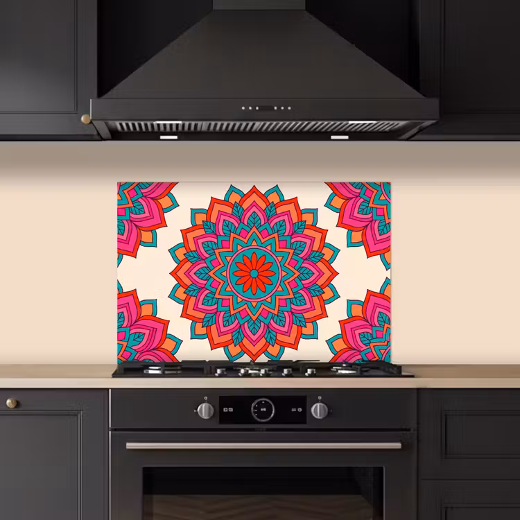 Fond de hotte - Mandala - Motif - Abstrait - Coloré - Moderne — 5