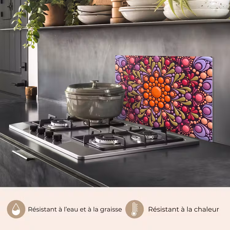 Fond de hotte - Motif - Poids - Abstrait - Moderne - Coloré — 2