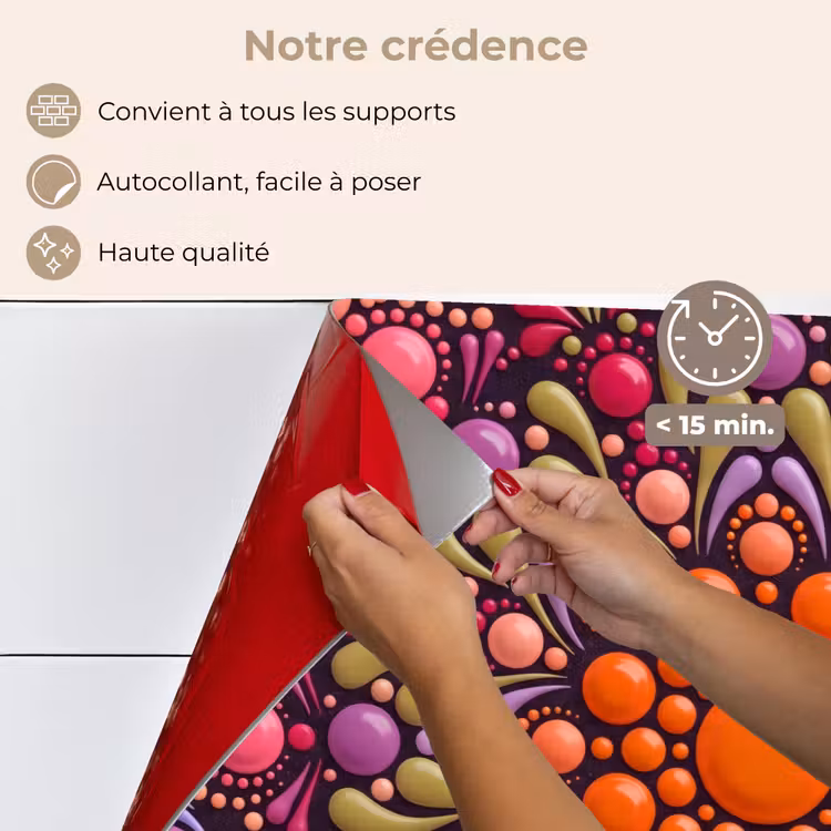Fond de hotte - Motif - Poids - Abstrait - Moderne - Coloré — 4