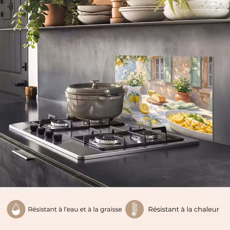 Fond de hotte - Nourriture - Terrasse - Été - Peint - Jaune — 2
