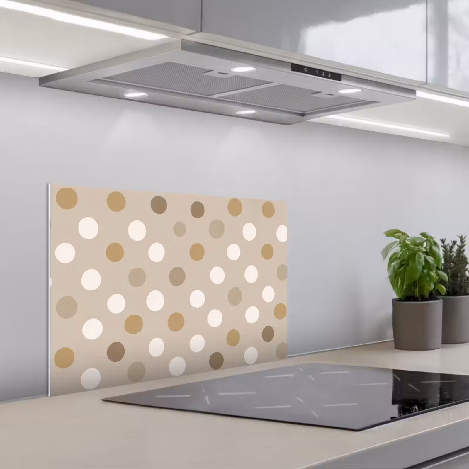 Fond de hotte - Polka - Dots - Beige — 1