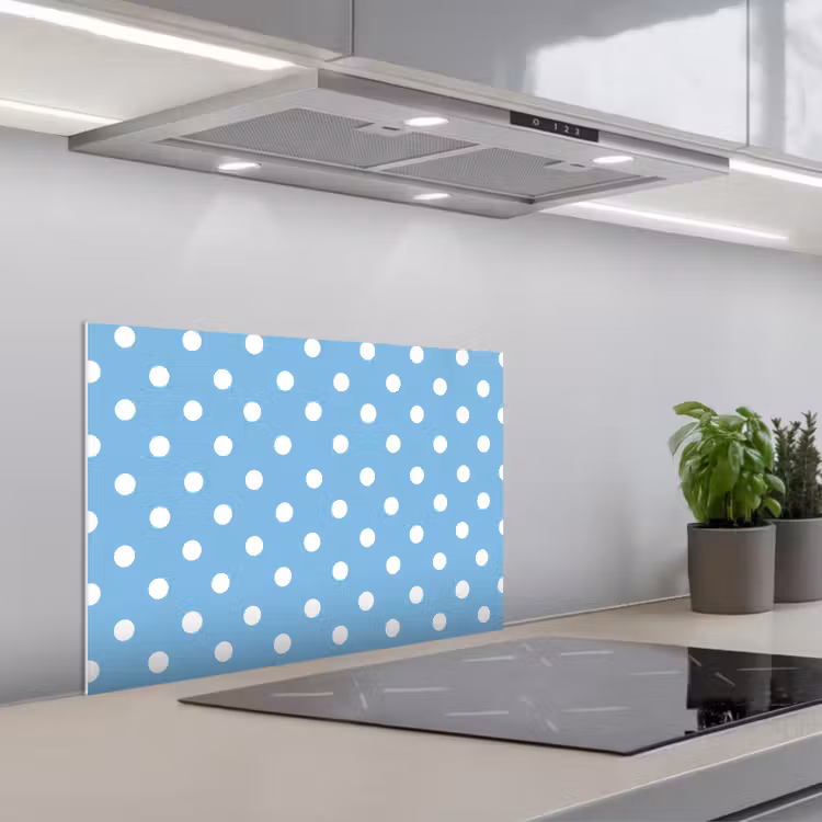 Fond de hotte - Polka - Dots - Blue — 1