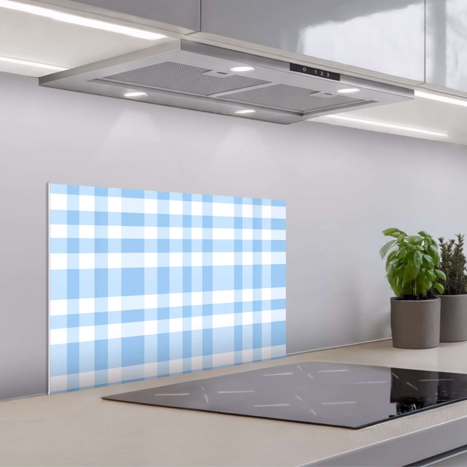 Fond de hotte - Plaid - Motif - Bleu — 1