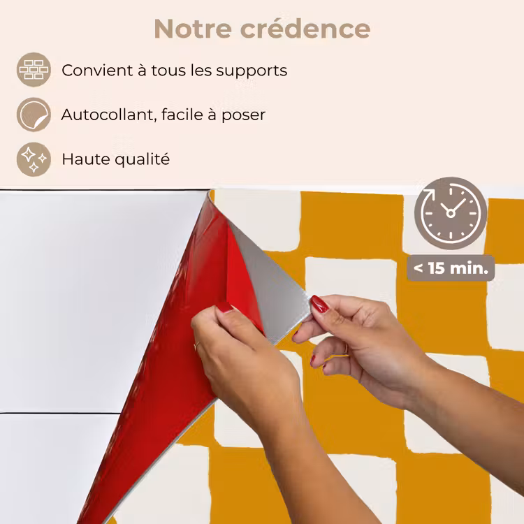 Fond de hotte - Graphique - Motif - Ocre — 4