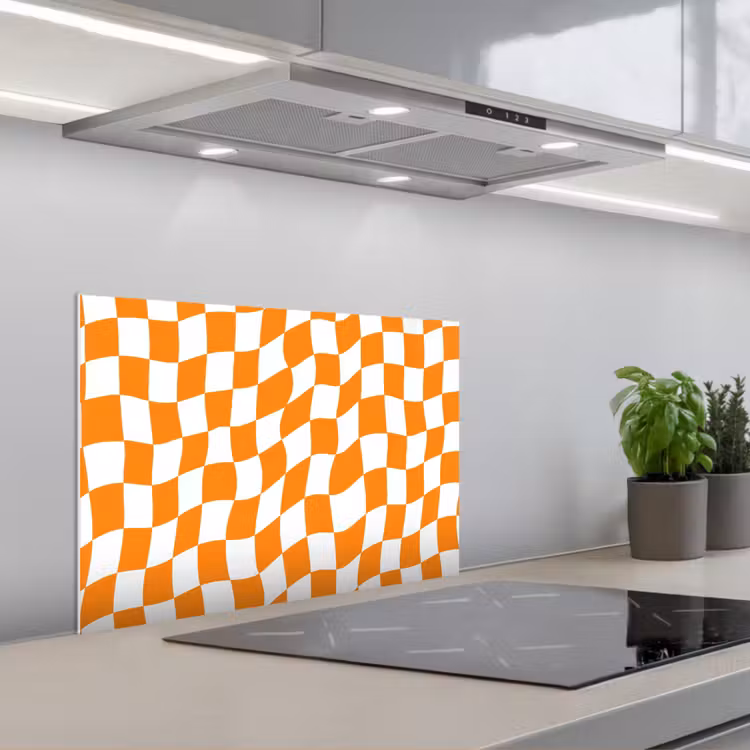 Fond de hotte - Ondulé - Motif - Orange — 1
