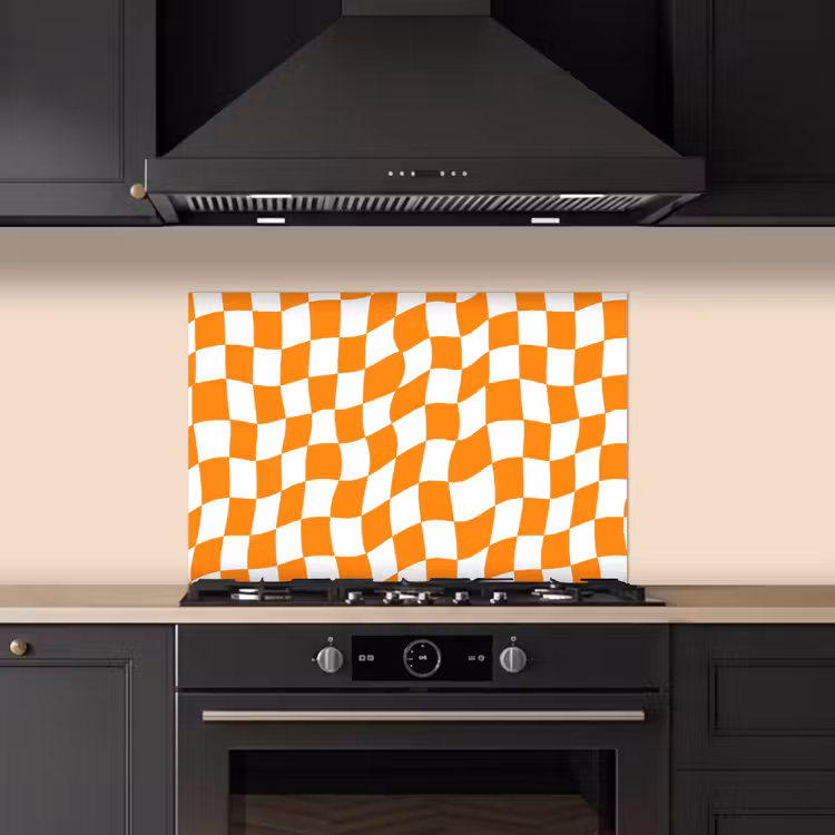 Fond de hotte - Ondulé - Motif - Orange — 5
