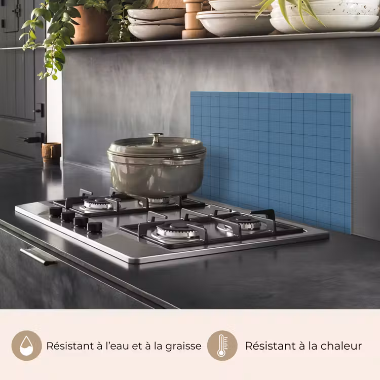 Fond de hotte - Diamants - Géométrique - Bleu — 2