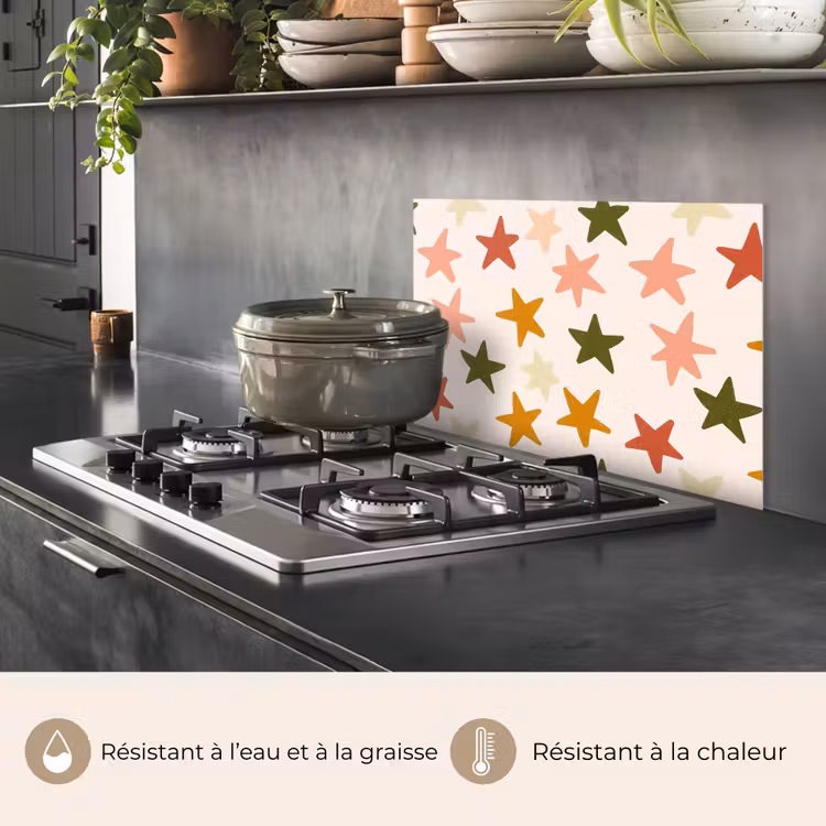 Fond de hotte - Étoiles - Motif - Coloré — 2