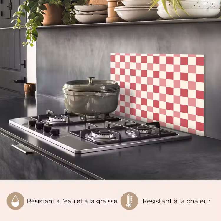Fond de hotte - Motif - Chess - Pink — 2