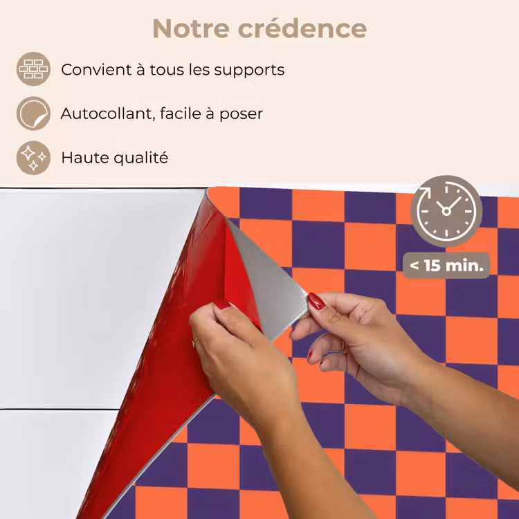 Fond de hotte - Motif - Classique - Violet — 4
