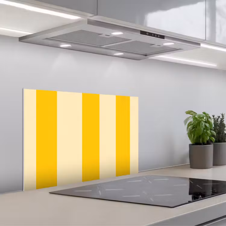 Fond de hotte - Rayures - Classique - Jaune — 1