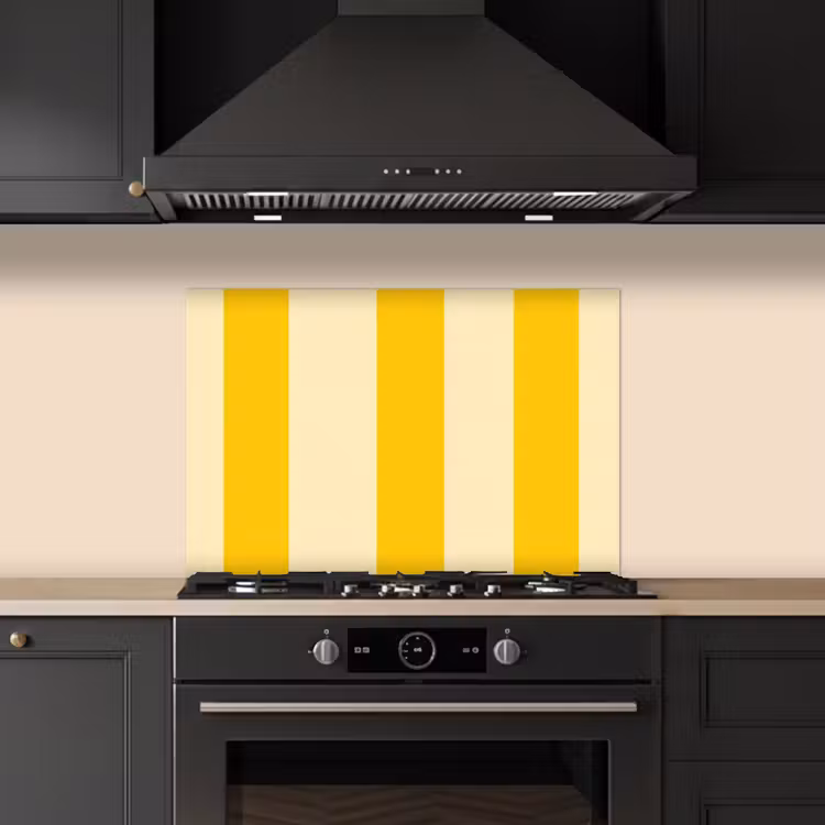 Fond de hotte - Rayures - Classique - Jaune — 5