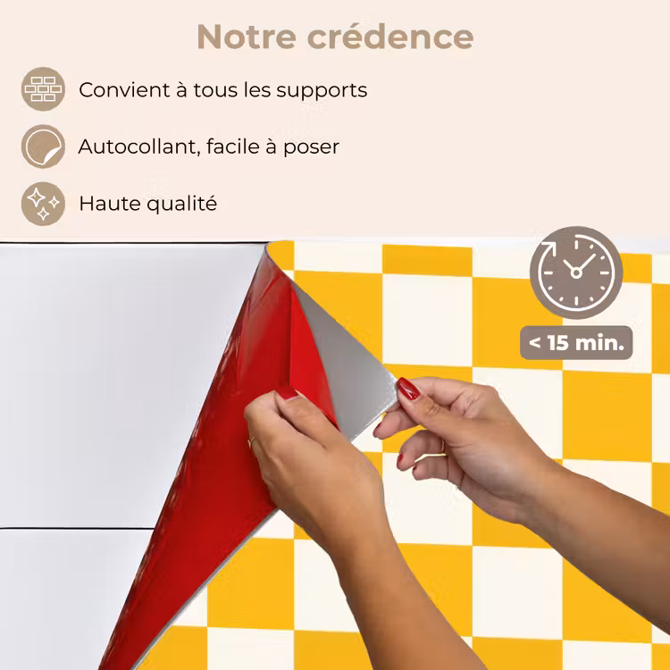Fond de hotte - Traditionnel - Motif - Jaune — 4