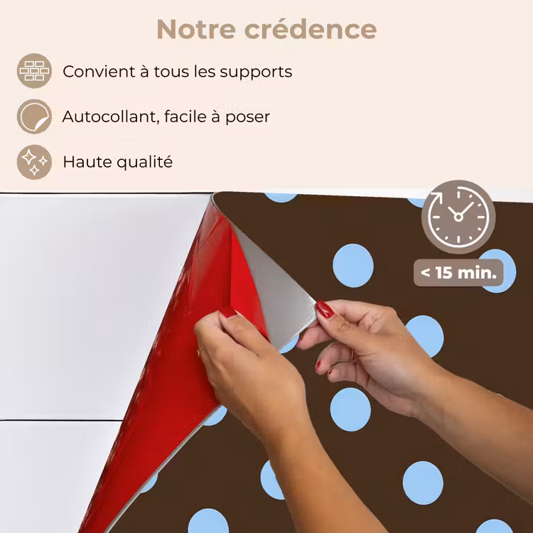 Fond de hotte - Classique - Points - Marron — 4