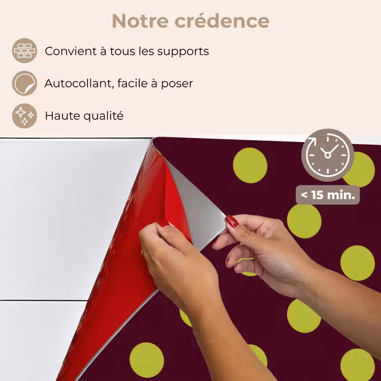 Fond de hotte - Classique - Points - Vert — 4