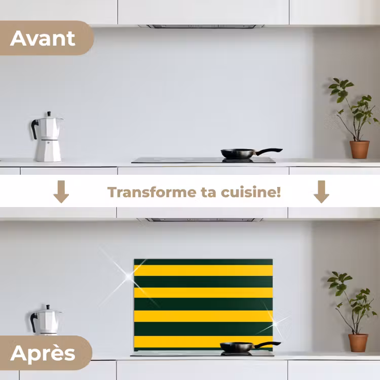 Fond de hotte - Classique - Rayures - Vert — 7