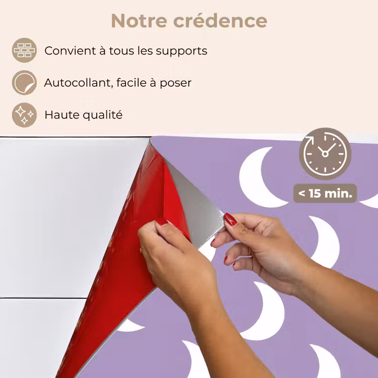 Fond de hotte - Crinière - Motif - Violet — 4