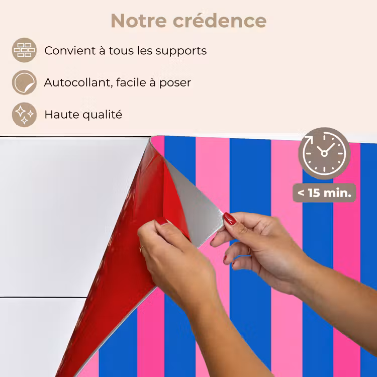 Fond de hotte - Moderne - Optique - Rose — 4
