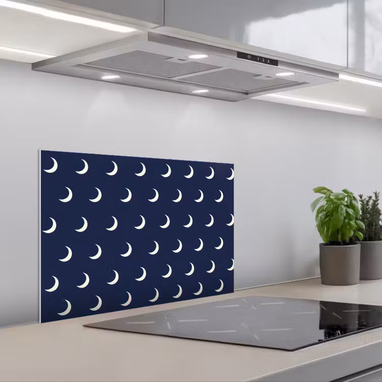 Fond de hotte - Motif - Crinière - Bleu — 1