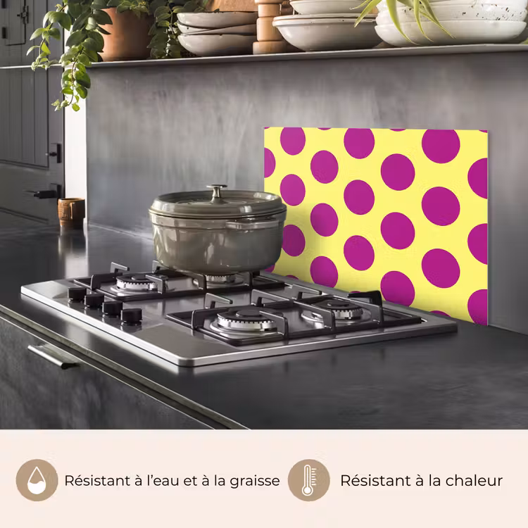 Fond de hotte - Points - Classique - Jaune — 2