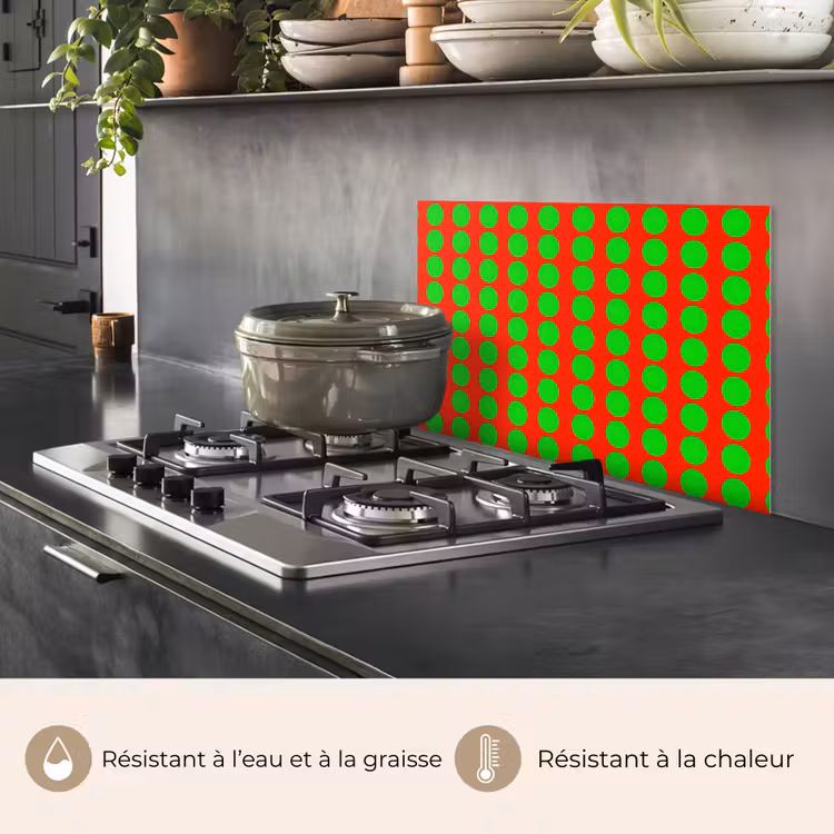 Fond de hotte - Points - Motif - Vert — 2