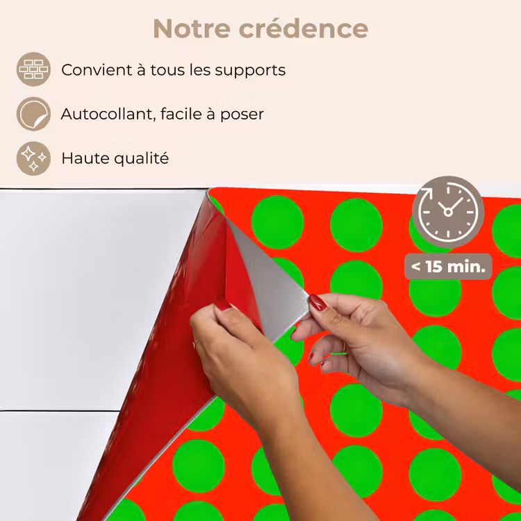 Fond de hotte - Points - Motif - Vert — 4