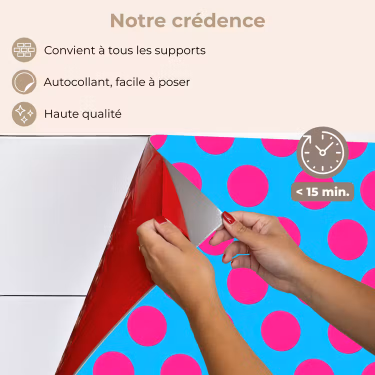 Fond de hotte - Pois polaires - Classique - Rose — 4