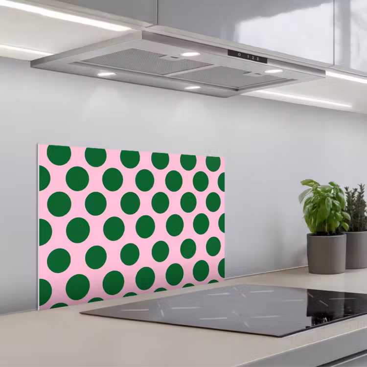 Fond de hotte - Polkadots - Motif - Vert — 1