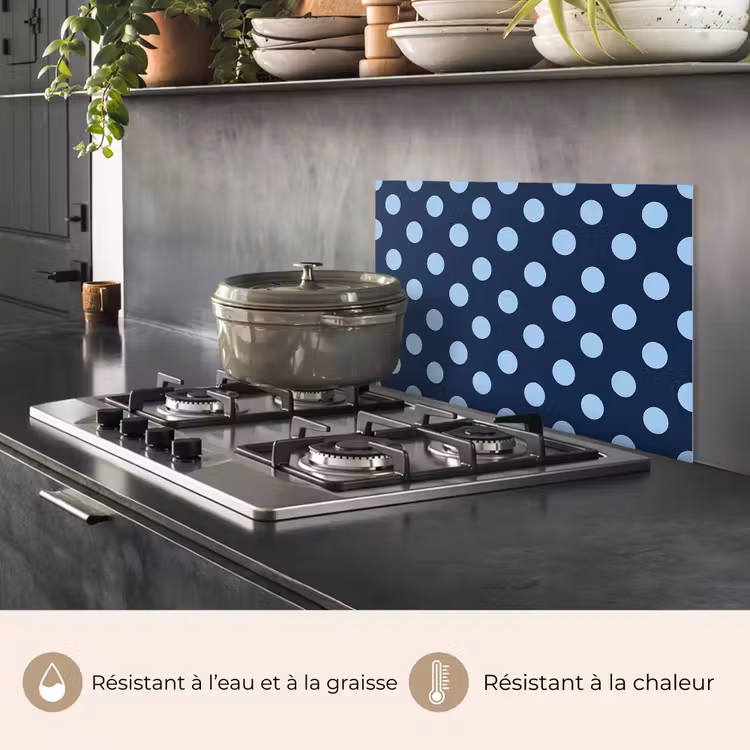 Fond de hotte - Classique - Points - Bleu — 2