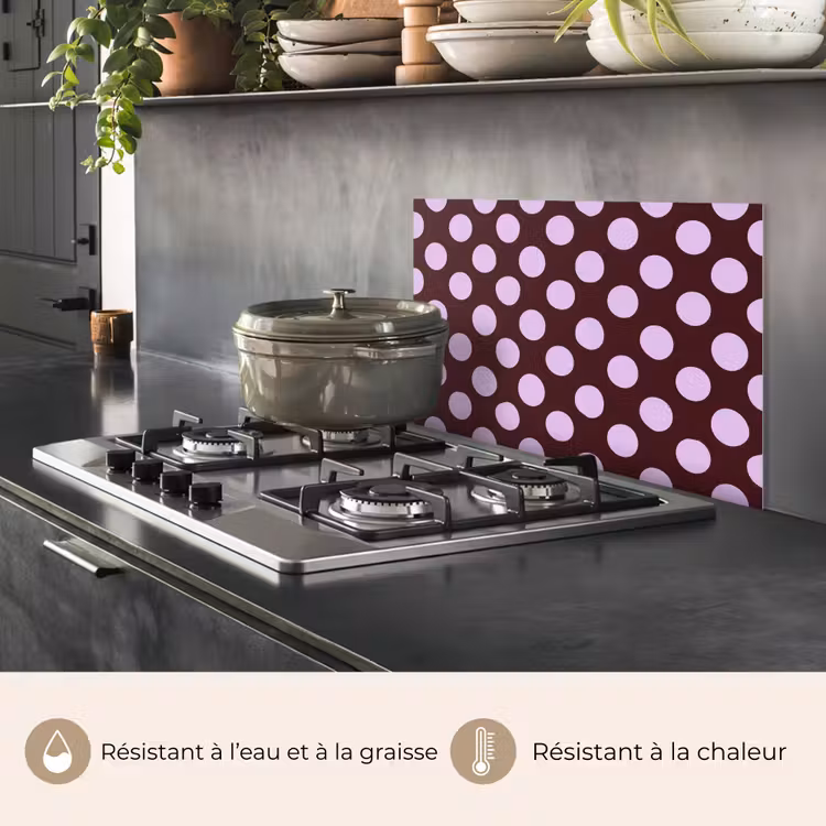 Fond de hotte - Classique - Points - Violet — 2