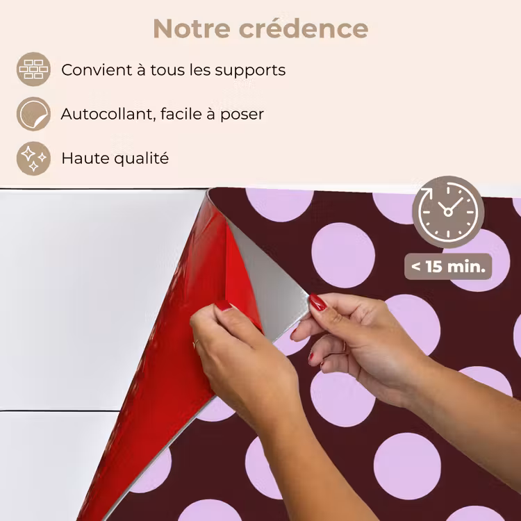 Fond de hotte - Classique - Points - Violet — 4
