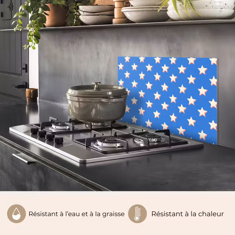 Fond de hotte - Étoiles - Motif - Bleu — 2