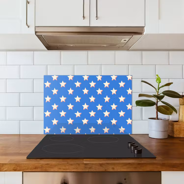 Fond de hotte - Étoiles - Motif - Bleu — 3