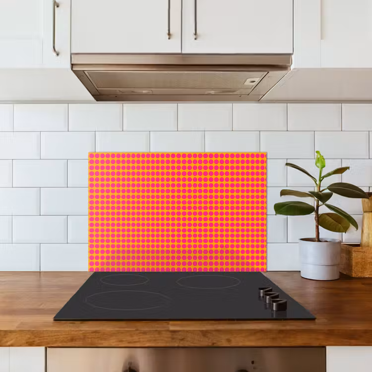 Fond de hotte - Pois - Motif - Orange — 3