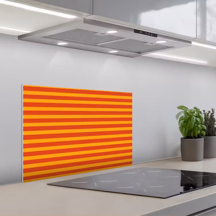 Fond de hotte - Rayures - Motif - Orange — 1