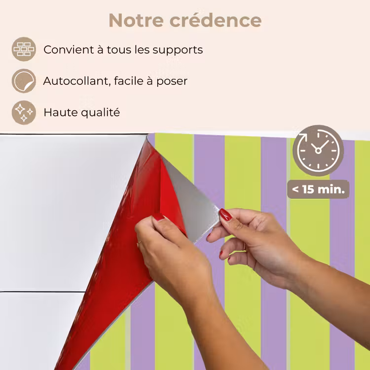 Fond de hotte - Rayures - Motif - Vert — 4