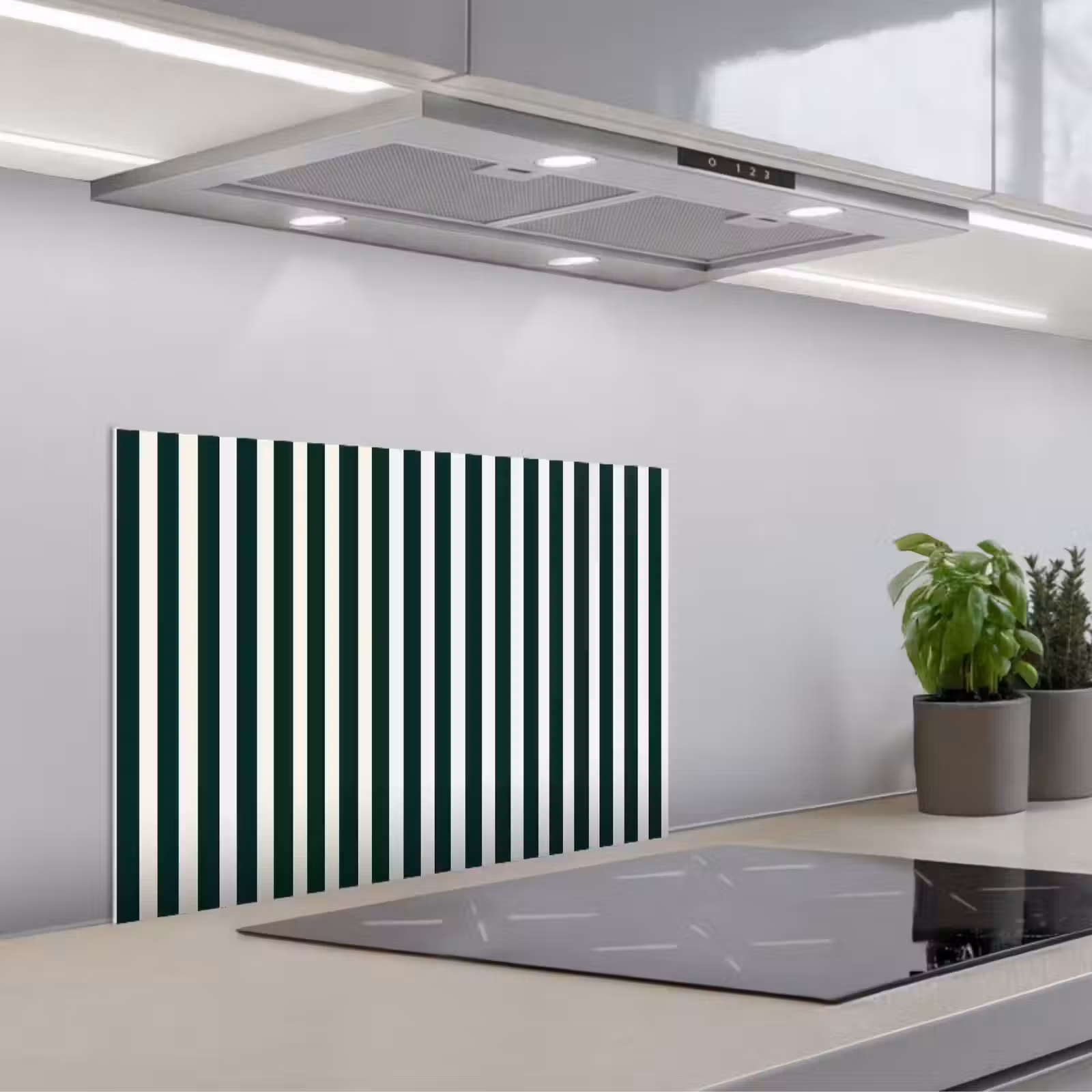 Fond de hotte - Rayures - Classique - Vert — 1