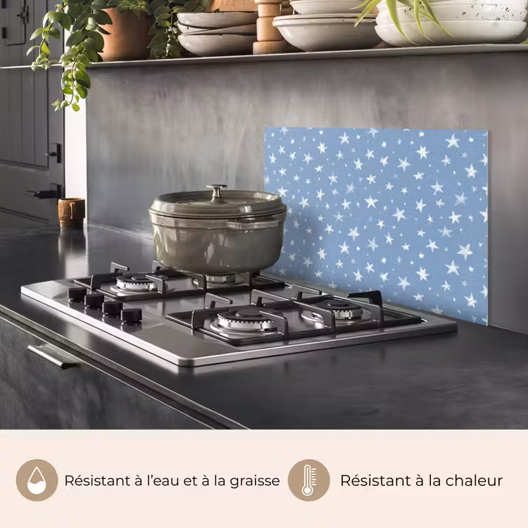 Fond de hotte - Étoiles - Motif - Bleu — 2