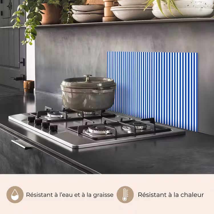 Fond de hotte - Classique - Rayures - Bleu — 2